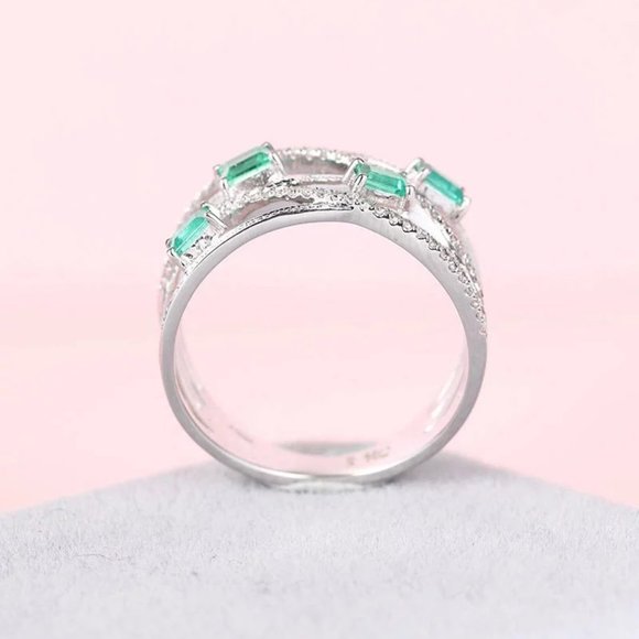 🎀Fashion Cross Multi Layer Romantic Gems Zircon Rings for Women, EVGG1300 - Picture 6 of 6